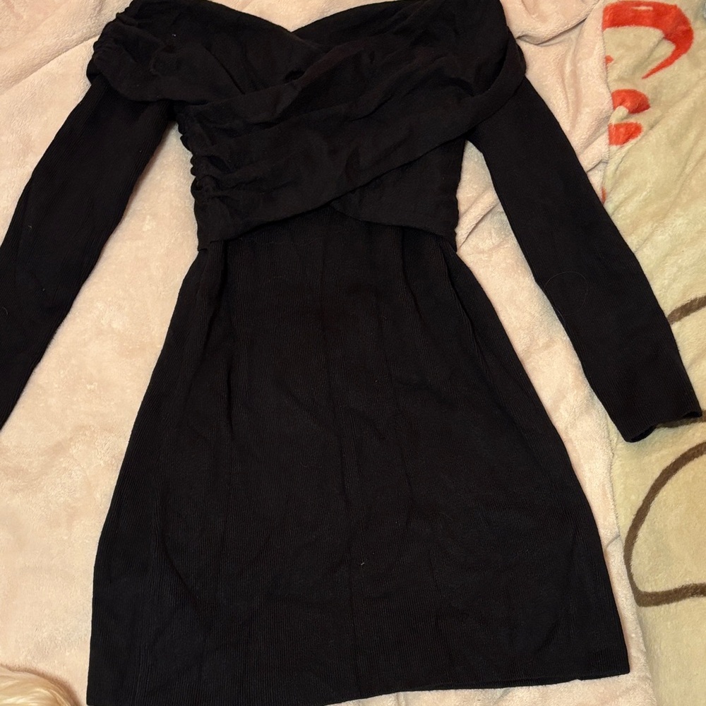 Abercrombie&fitch Black Off-Shoulder Dress